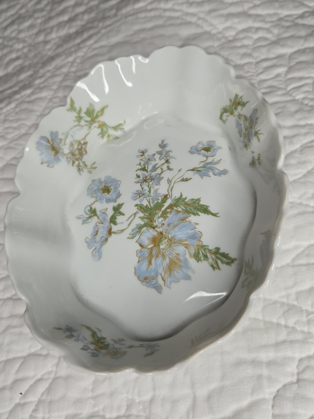 Haviland Limoges France MARGAUX Trinket Dish Bowl Porcelain